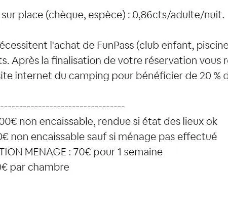 Holiday home Mobil Familial Pour 8 Personnes *